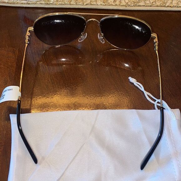 Tory Burch NWT Aviator Gold Frame 58mm Sunglasses - Picture 8 of 10